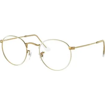 Brýlová obroučka Ray-Ban® 3447V bílá zlatá lesk, stranice zlatá lesk 3104