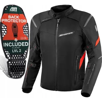 Moto bunda Motocyklová bunda SHIMA RUSH 2.0 2 RED pánská nepromokavá + DÁRKY ZDARMA