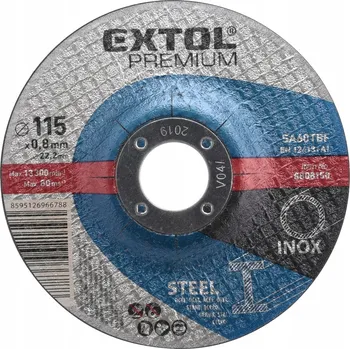 Řezný kotouč Extol Premium Řezací kotouč na ocel/nerezovou ocel, 115x0,8x22,2 mm