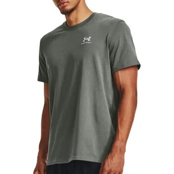 Pánské tričko Triko Under Armour UA M LOGO EMB HEAVYWEIGHT SS-GRN 1373997-182 Velikost S