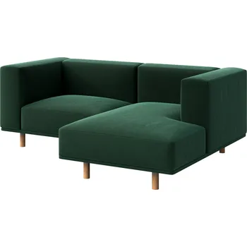 Pohovka Ame Yens Sametová rohová pohovka Kukumo 204 cm, pravá