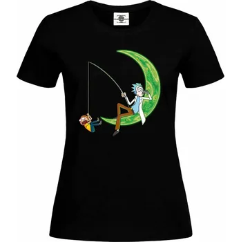 Dámské tričko Tričko Rick & Morty | DreamWorks Druh: Dámské, Barva: Černá, Velikost: XL