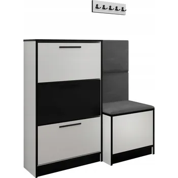 Botník Botník s lavicí Kier 123,6 x 124,7 x 39 cm bílý