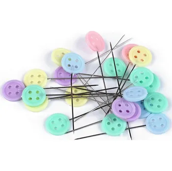 Ozdobné špendlíky délka 45 mm knoflík - mix