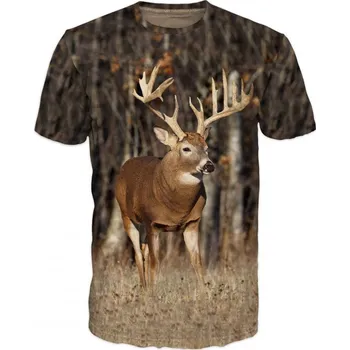 Pánské tričko tricko jelen na louce velikost: 7XL - šířka 73 cm, délka 80 cm