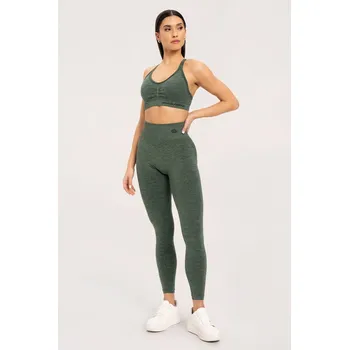 Dámské legíny Legíny GYM GLAMOUR bezešvé push up zelené M