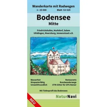 NaturNavi Wanderkarte mit Radwegen Bodensee Mitte