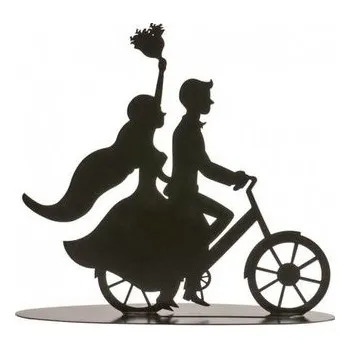 Přisada na vaření a pečení Plechová figurka na svatební dort černá - Dekora