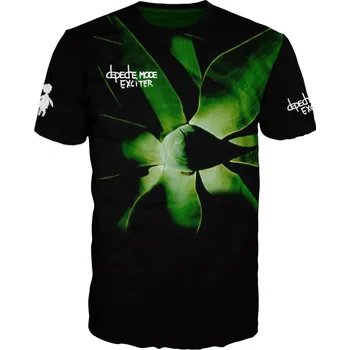 Pánské tričko rockove-tricko-Depeche-Mode-zelenocerne velikost: 146 - šířka 39 cm, délka 51 cm