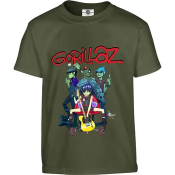 Pánské oblečení Tričko Gorillaz | color Druh: Dětské, Barva: Khaki, Velikost: 146-L