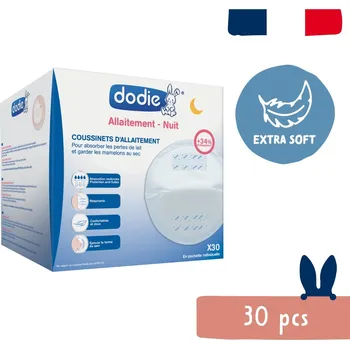 Menstruační vložka Dodie Tenké vložky do podprsenky - Noční (30 ks)