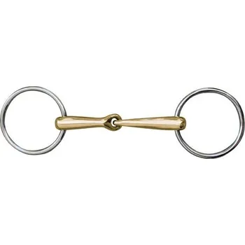 Jezdectví Udidlo HKM Argentan vyhnuté lomené udítko 18mm 12,5 cm