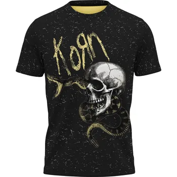 Pánské tričko rockove-tricko-korn velikost: 158 - šířka 43 cm, délka 56 cm