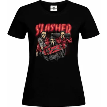 Dámské tričko Tričko Slasher Druh: Dámské, Barva: Černá, Velikost: S