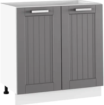 Komoda Tempo Kondela Spodní skříňka JULIA TYP 60 světlešedá/bílá Odstín: tmavě šedá/bílá