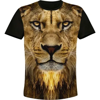 Pánské tričko tricko kral lev 3d velikost: 158 - šířka 43 cm, délka 56 cm