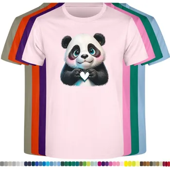 detske-levne-bavlnene-tricko-potisk-panda-srdce Barva: Pink - růžová, velikost: 104