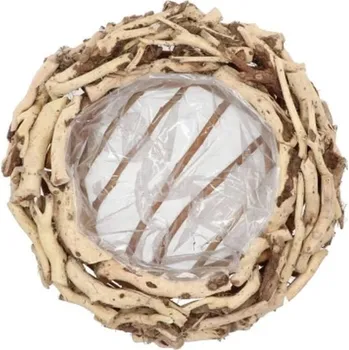 Květináč Přírodní květináč věnec z naplaveného dřeva Driflwood - Ø 30*11 cm