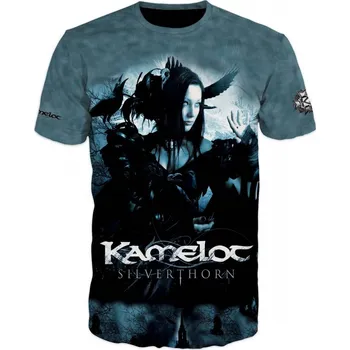 Pánské tričko rockove tricko Kamelot velikost: 158 - šířka 43 cm, délka 56 cm