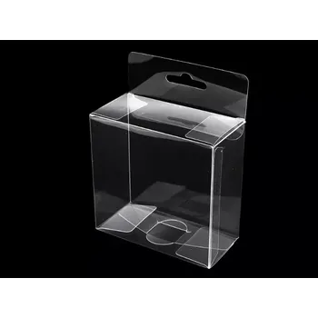 Dárková krabička Plastová krabička k zavěšení 8x8,3x4 cm