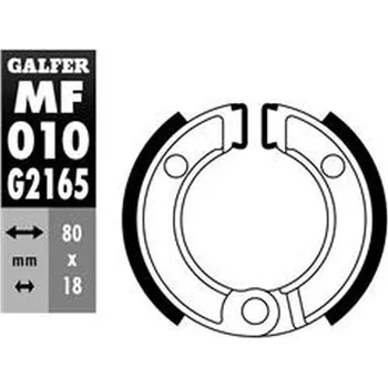 Brzdová čelist GALFER brzdové čelisti - pakny přední HONDA CRF 50 04-, NE 50 VISION 85-, PEUGEOT ST 50 81-, STL2 50 80- (GALFER brzdové čelisti - pakny přední HONDA CRF 50 04-, NE 50 VISION 85-, PEUGEOT ST 50 81-, STL2 50 80-)