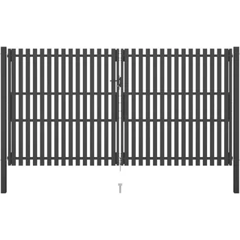 vidaXL Marketos Zahradní plotová branka ocelová 400 x 200 cm antracitová