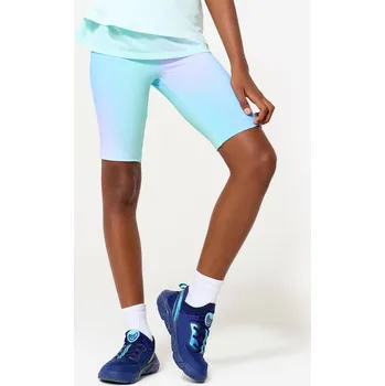 Pánské kraťasy DECATHLON Dětské fitness cyklistické kraťasy 14 LET FIALOVÁ |RŮŽOVÁ