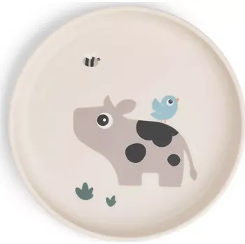 dětská jídelní sada DONE BY DEER Foodie talíř Tiny farm písková