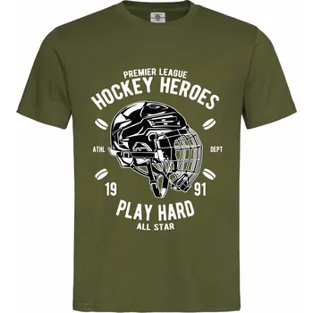 Pánská móda Tričko Premier league hockey heroes Druh: Pánské, Barva: Khaki, Velikost: S