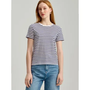 Dámské tričko Tričko s kulatým výstřihem - XS - House - proužky - 953DW-ST1