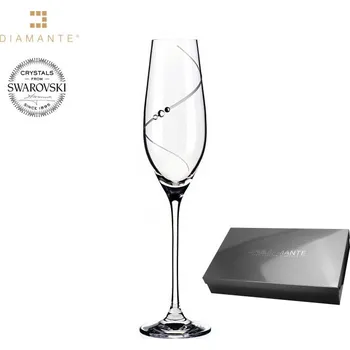 Sklenice BOHEMIA CRYSTAL Sklenice na sekt flétny Silhouette 6 ks Swarovski, 210 ml