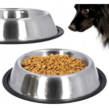 Miska pro psa Jedna kovová miska Cadro šedá 0,8 l