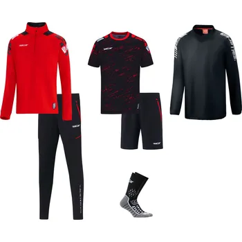 Saller VIBE Sportovní tréninkový set BARVA: 170 červená-černá, Velikost: XXXL – univerzální sportovní komplet pro mládež i dospělé