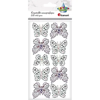 Set školních potřeb Kryształki samoprzylepne Motyle 10szt