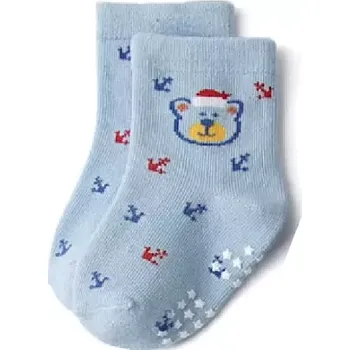 Protiskluzové ponožky - MEDVĚD MODRÝ - (0-12 m) S (Značka: ROYGCBP)