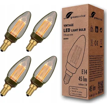 Žárovka LED žárovka Edison E14 2W 2000K C35 Dekorativní Úsporná Vintage