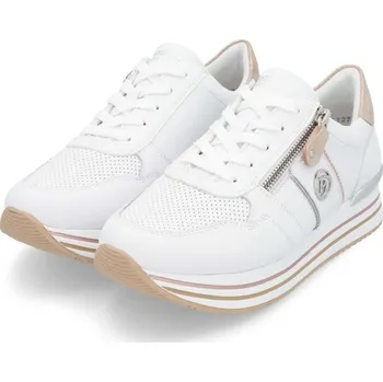 Dámské polobotky Dámské kožené polobotky D1327-81 Remonte bílá Barva: weiss kombi, Velikost: 42