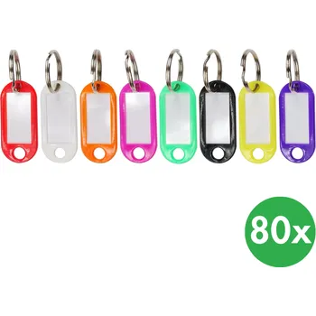 Železářství Klíčové závěsy, 80 ks, mix barev