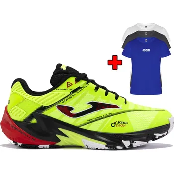 Pánská tenisová obuv Pánská tenisová obuv JOMA OPEN MEN 2411 LEMON FLUOR + bonus TR - UK 10