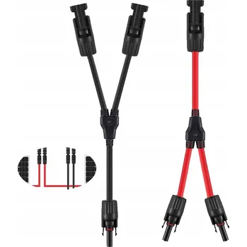 Sada 2 konektorů typu Y MC4 t-rozdělovač PV 1.5KV DC