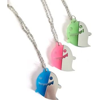 Náhrdelník CUTE GHOST náhrdelník svítící ve tmě halloween barvy: svítící zelená náhrdelník svítící