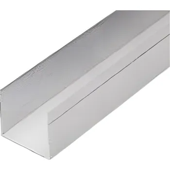 Garážová vrata hliníkový U-profil dveřní, elox - Al profil pro šířku panelů 40 mm, šířka 40,5 mm, výška profilu 40 mm, délka 3 m