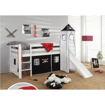 Dětská postel Svět MIMI dětská vyvýšená postel PIRÁT 4 se skluzavkou