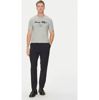 Pánské tričko Tommy Hilfiger T-Shirt Script Logo MW0MW33691 Šedá Regular Fit XXL