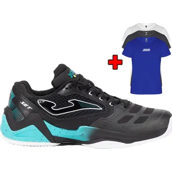 Pánská tenisová obuv Pánská tenisová obuv JOMA SET MEN 2501 BLACK + bonus TRIČKO
