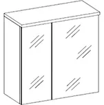 Casarredo Skříňka se zrcadlem PORTO bílá