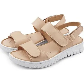 Dámské sandále Vlnka Dámské kožené sandály Viktorie béžová velikost obuv dospělí 38