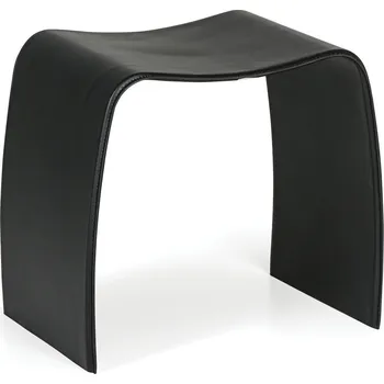 Dřevěná stolička BENTWOOD II, eko kůže, černá