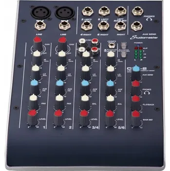 Mixážní pult Studiomaster C2S-2 USB - USB mixážní pult, 2 mikrofonní kanály, audio rozhraní