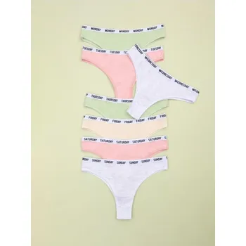 Kalhotky Sinsay - Sada 7&nbsp;kalhotek brazilek - vícebarevná - 590AX-MLC - 590AX-MLC-XS